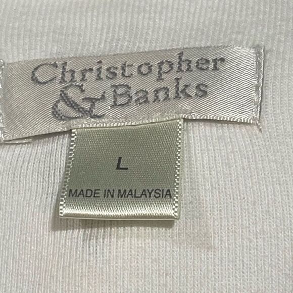 Vintage Penguin Long Sleeve Top Christopher & Banks Embroidered Holiday Shirt L - Picture 5 of 5